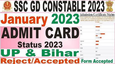 SSC GD Constable admit 2023 and form rejected accepted problems solved/ssc gd exam date 2023