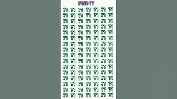 Can You Find the Hidden 17? Only 1% Can Spot It! | Eye Test Challenge #Shorts