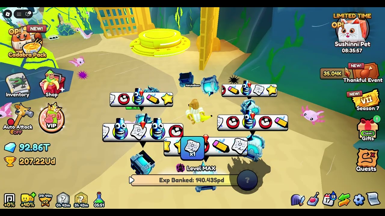 150 PEN CRATES AND 100 PIE CRATES! #roblox  #brainrotevolution