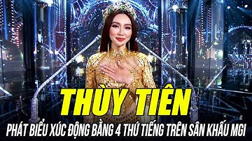 Bài nói xúc động 4 thứ tiếng của Thùy Tiên trên sân khấu MGI