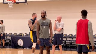 Daniel Theis playing 5-on-0 after Pacers practice