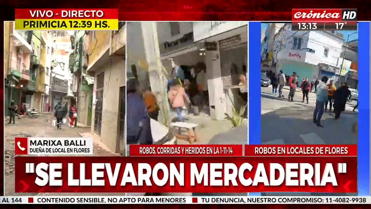 Marixa Balli tuvo que cerrar su local por los saqueos en Flores