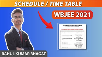 WBJEE 2021 Schedule | Timetable of west bengal Joint Entrance Examination