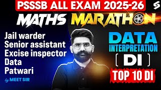 PSSSB 2025 Maths Marathon Class | Top 10 Data Interpretation Tricks for All Punjab Exams | Meet Sir