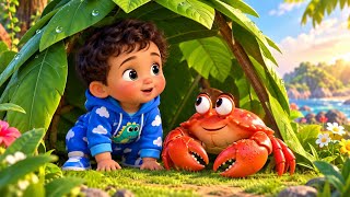 Download lagu Baby & Friendly Crab Adventure! 🦀🌴 Cute Tropical Beach Fun for Kids | Funny Crab & Baby Cartoon Song