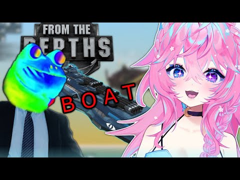 ━☆NEKO REACTS━☆ THE BIGGEST BOAT GOT OBLITERATED 💥🚢 | Mart VS The MEGALODON in From The Depths ! !