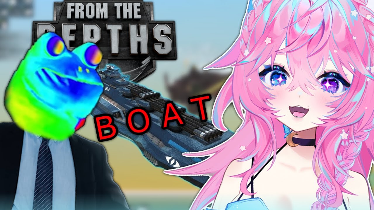 ━☆NEKO REACTS━☆ THE BIGGEST BOAT GOT OBLITERATED 💥🚢 | Mart VS The MEGALODON in From The Depths ! !