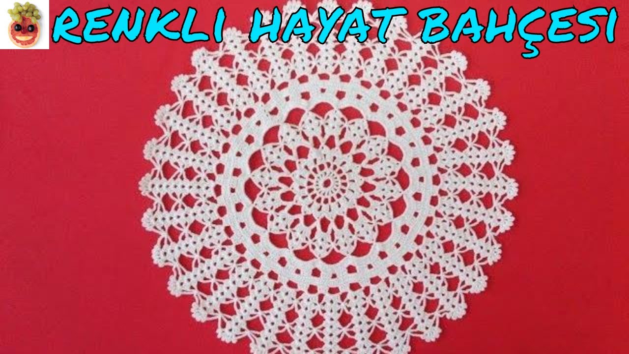 Yuvarlak Dantel Oda Takımı Anlatımlı Yapılışı Örgü Dantel Oya El