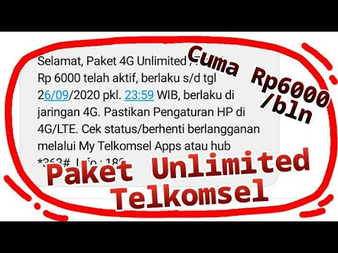 Paket Unlimited Telkomsel 2020 Cuma 6k Murah Youtube
