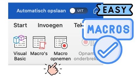 Een makkelijke Macro maken in Word