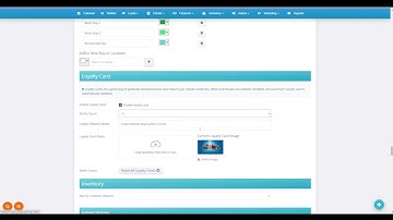 OrbisX Loyalty Card Settings