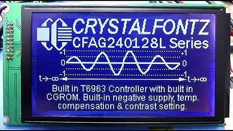 Crystalfontz CFAG240128L-STI-TZ T6963 Controller 240x128 LCD Module