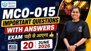 MCO-015 IMPORTANT QUESTION WITH ANSWER JUNE 2026. MCO 015 important question with answer june 2026