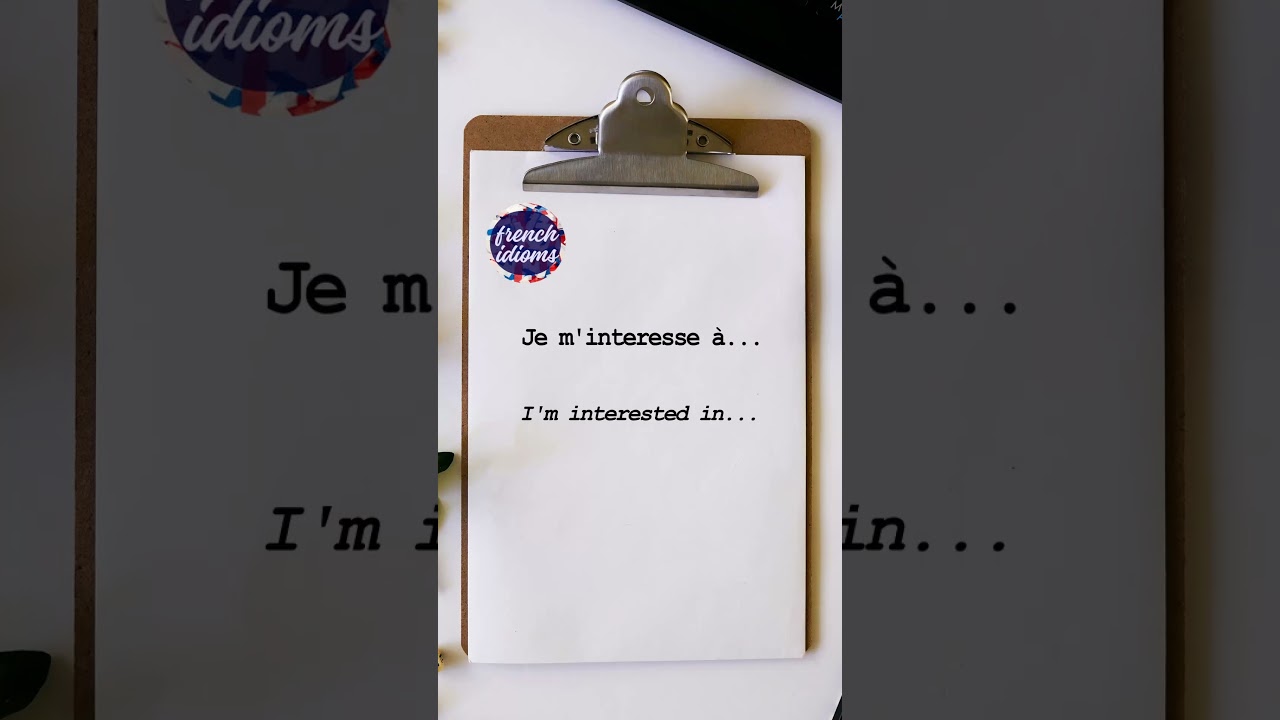 French Phrases #2 - How to Say "I'm interested in..." in French? 