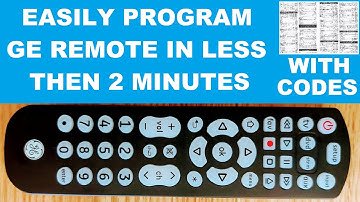 Easily Program GE Universal Remote 40081 with Your TV