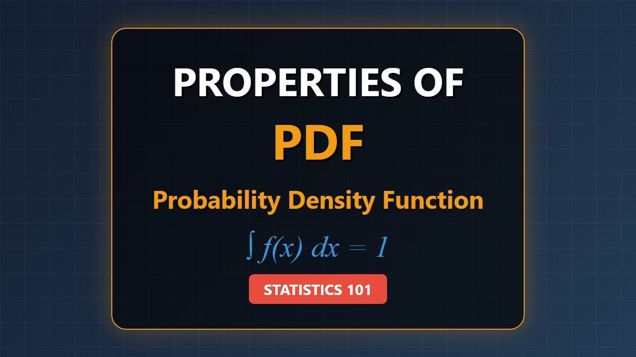 Properties of Probability Density Function (PDF) | Statistics for ...
