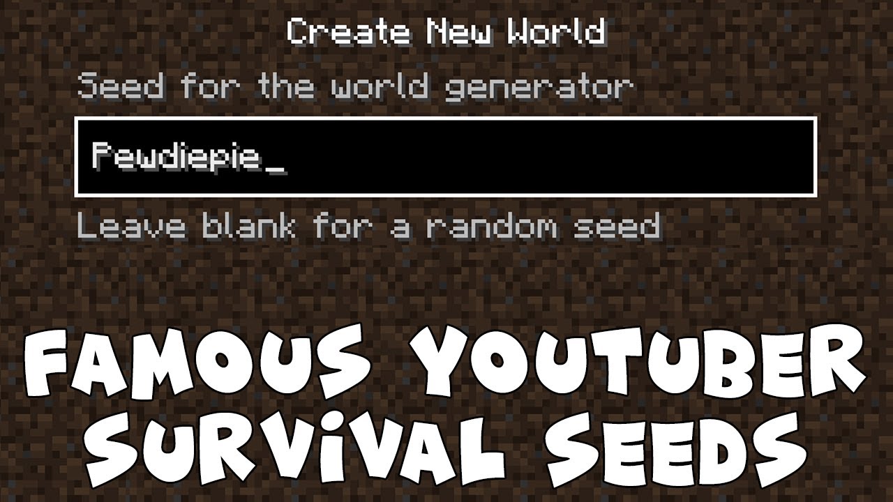 Famous Youtuber Survival Seeds (Minecraft 1.16 Seeds Java Edition)