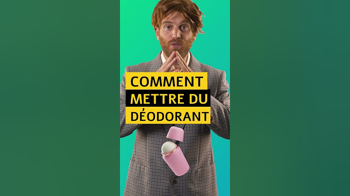 Sens bon en toutes circonstances en appliquant du déodorant