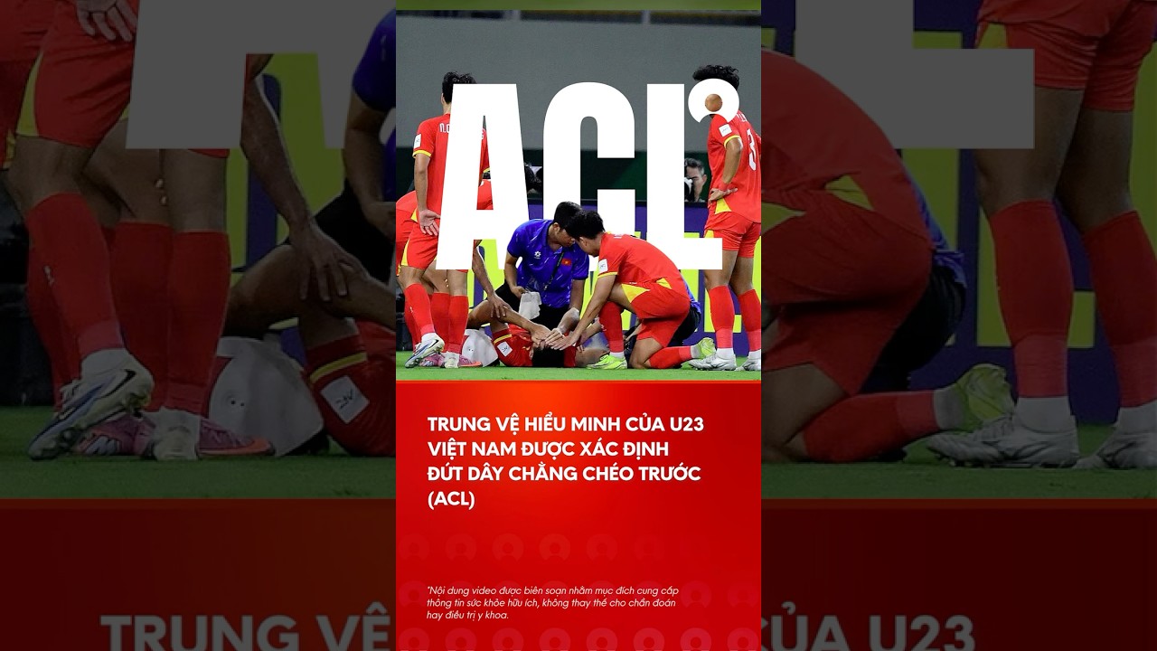 Trung vá»‡ Nguyá»…n Hiá»ƒu Minh cá»§a U23 Viá»‡t Nam Ä‘Æ°á»£c xÃ¡c Ä‘á»‹nh Ä‘á»©t dÃ¢y cháº±ng chÃ©o trÆ°á»›c (ACL) #u23vietnam