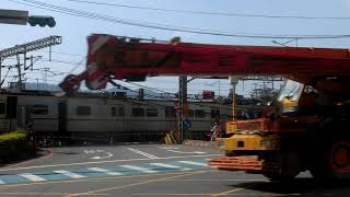 [平交道/踏切]台鐵2134次EMU800型區間車&117次PP自強號通過(東鶯里平交道)