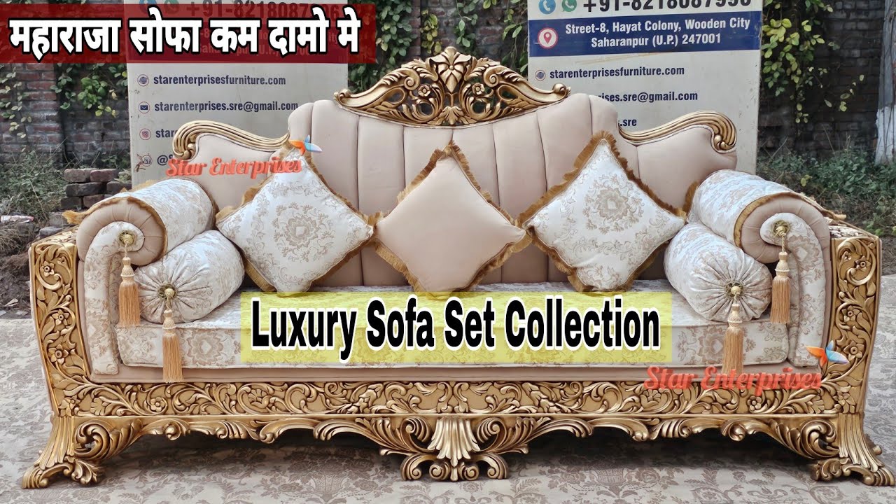 Classical Carved Sofa Set | Luxury Sofa Set Collection By Star Enterprises | Saharanpur Furniture