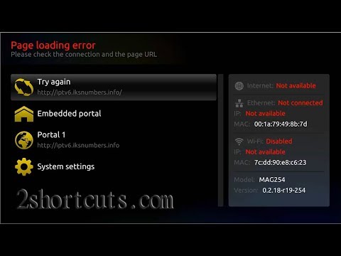 IPTV MAG-254 Page loading error | Infomir