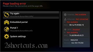 IPTV MAG254 Page loading error | Infomir