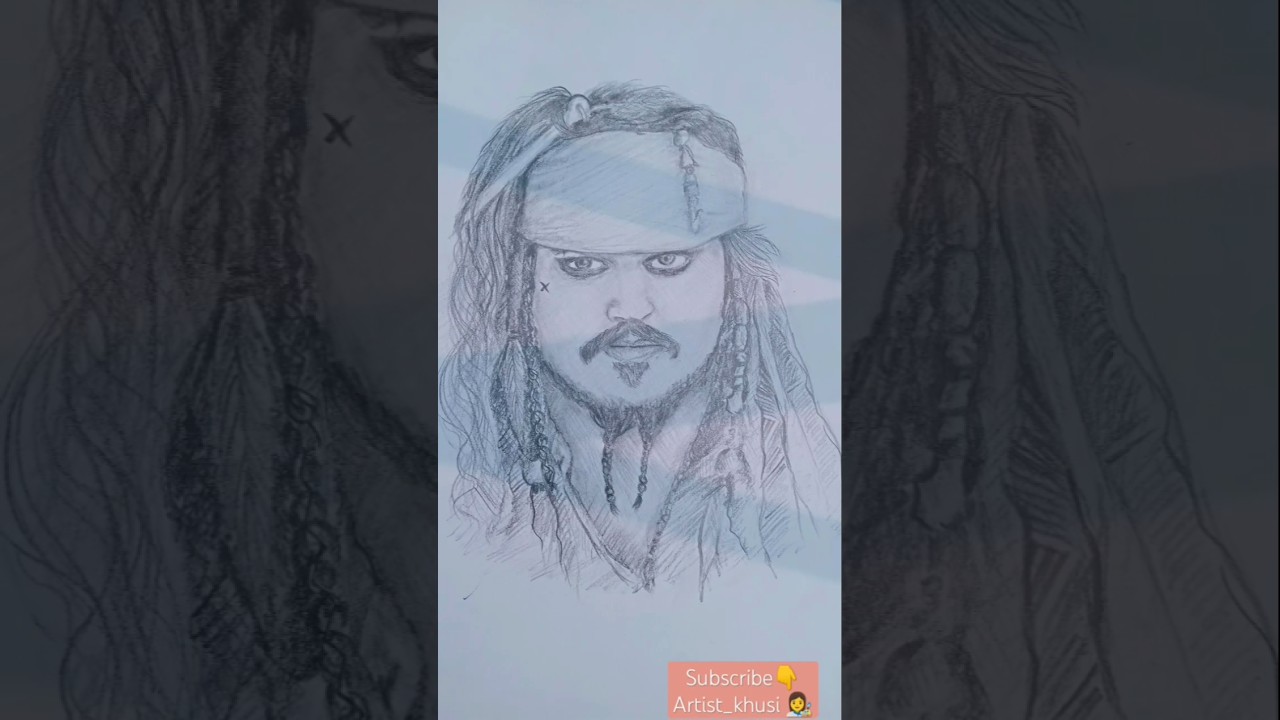 The legendary Captain Jack Sparrow — a blend of chaos, charm, and courage.⚓🎨 