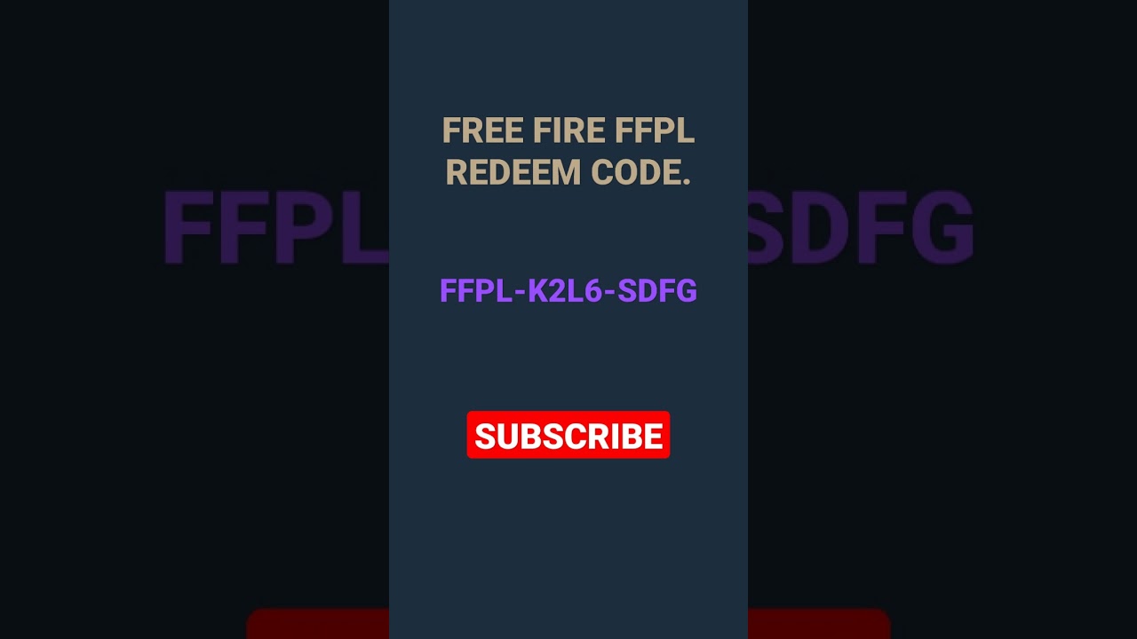 NEW FFPL redeem code😍😍