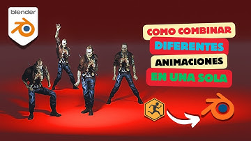Cómo Combinar Diferentes Animaciones De Mixamo En Una Sola | en Blender 4.1 | Fácil Y Rápido