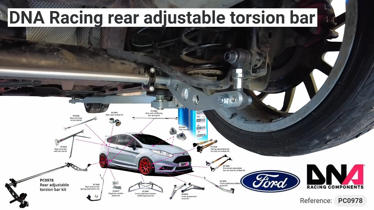 DNA PC0978 rear adjustable torsion bar/Barre anti roulis arrière Fiesta MK7