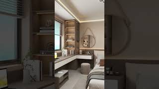 Xu hướng thiết kế phòng ngủ vợ chồng hiện đại 2025 tone gỗ 🥰 #decorphongngu #noithatphongngu