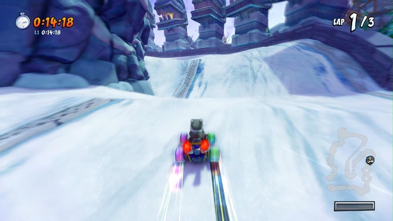 (CTR:NF) Beating Oxide Ghost WITHOUT Powersliding - Polar Pass Challenge