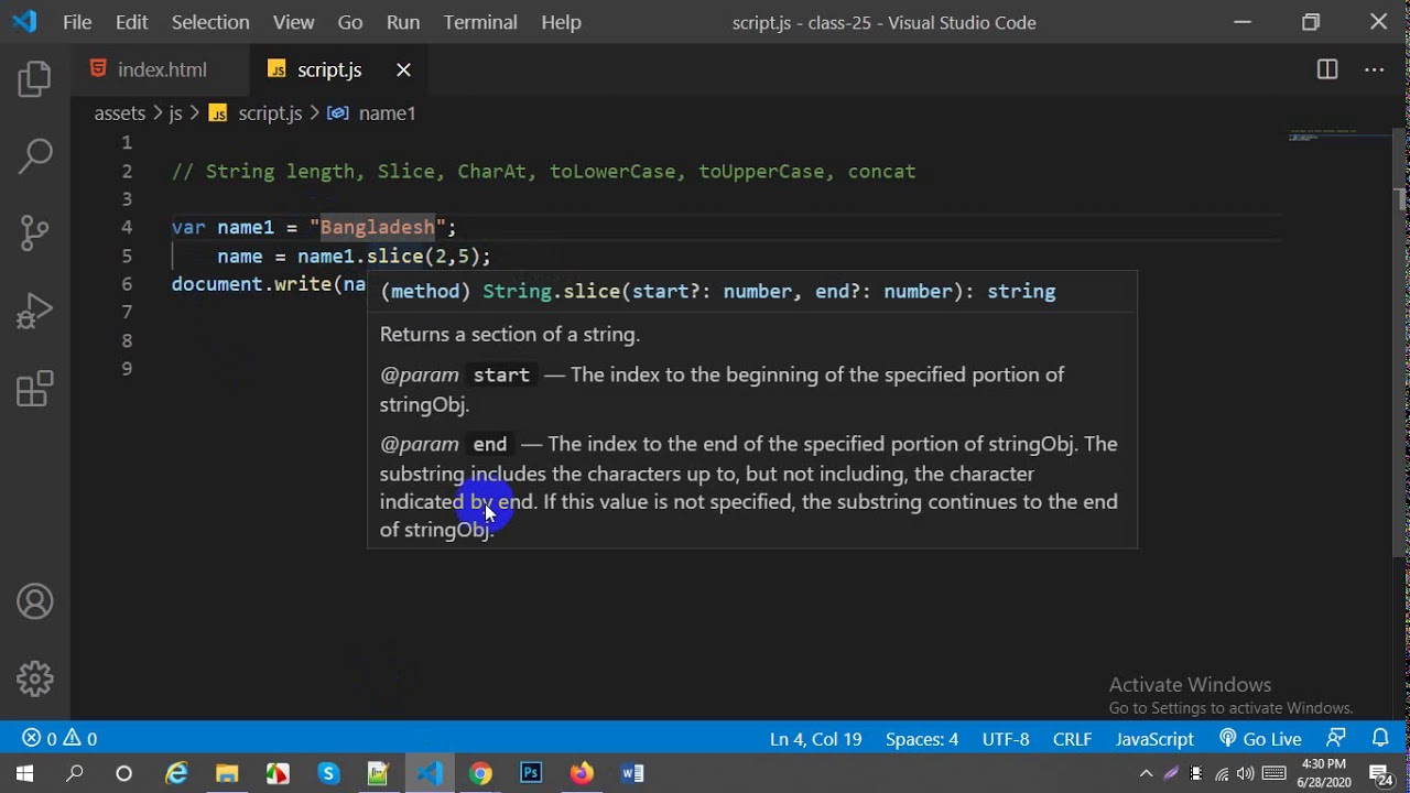 Responsive Web Design || JavaScript Part 10 || String and String ...