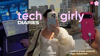 Tech Girly VLOG: home office, google pixel event & making a keyboard PURSE 📱⌨️⋆.𐙚 ̊