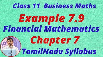 Class 11 Business Maths Financial Mathematics Example 7.9 Chapter 7 Types of annuities AlexMaths