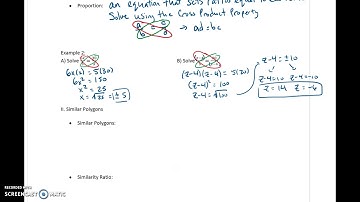 8.1 Ratios in Similar Polygons