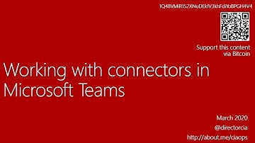 Working with connectors in Microsoft Teams