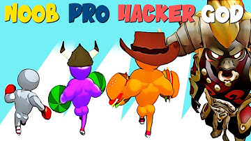 NOOB vs PRO vs HACKER vs GOD in Level Up Runner | GokuNoob