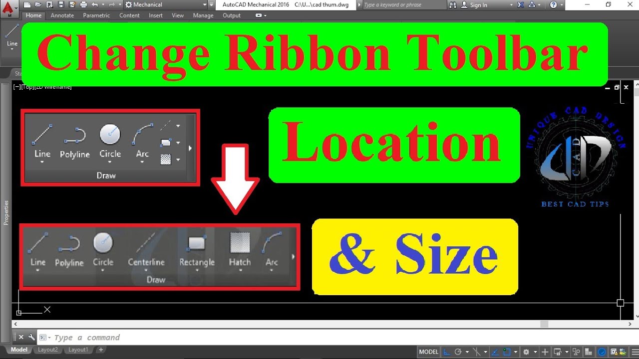 how to change ribbon toolbar size and location 