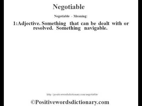 definition of negotiable