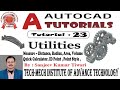AutoCAD 2020 Basic to  Advance Tutorial 23 :  Utilities  (ID Point , PS , Measure – Area, Volume)