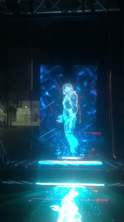 Stage Hologram pre-show tests in our lab. Part of immersive stage setup.