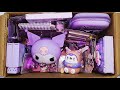 Box full of cute kuromi stationery, mechanical sharpener, pencilbox, eraser, diary, pen etc 