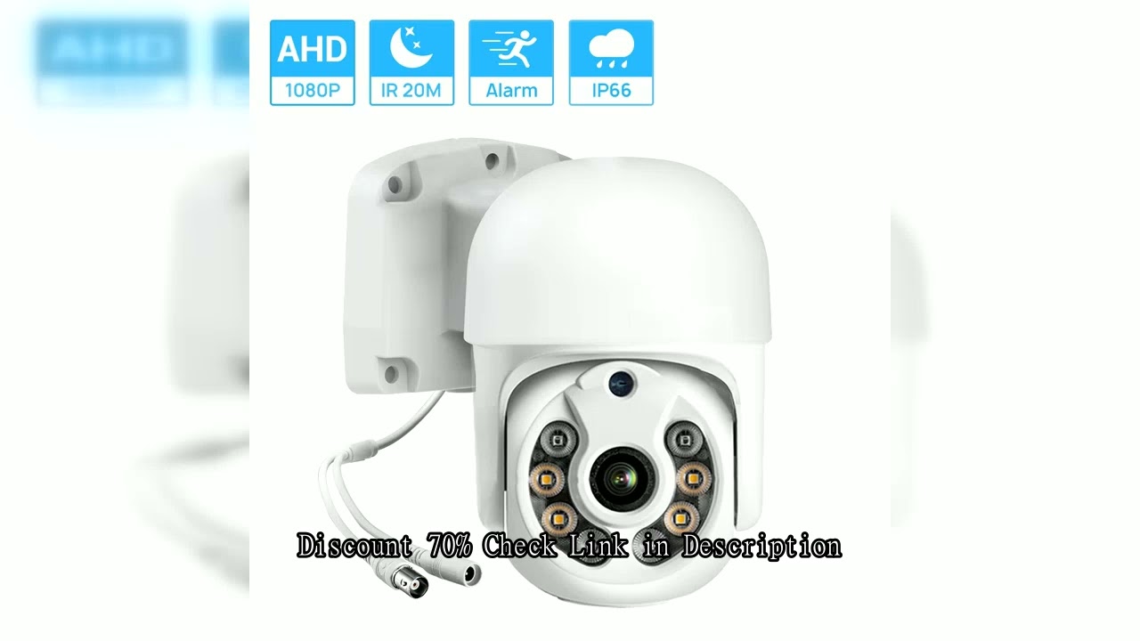 Hamrolte HD 1080P AHD Mini Speed Dome Camera 3.6MM Lens 30M IR Nightvision IP66 Waterproof Outdoor C