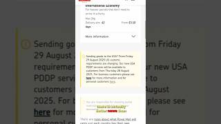 Update to Shipping from UK to USA