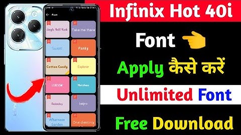 infinix hot 40i font change kaise kare | how to download free font infinix hot 40i