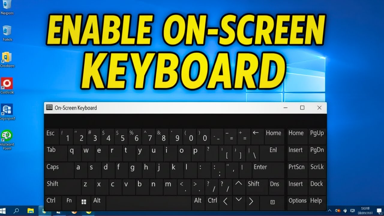 How to Enable On Screen Keyboard in Windows 10 - YouTube