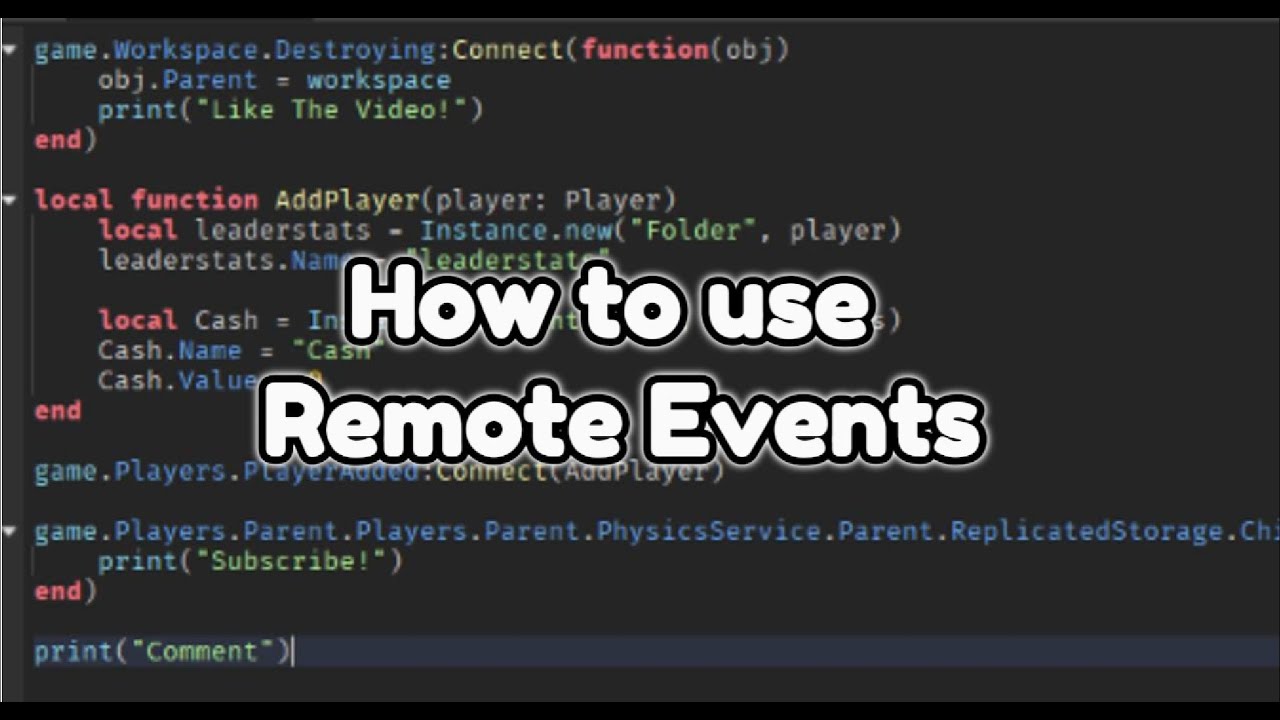 How to use Remote Events Tutorial - YouTube