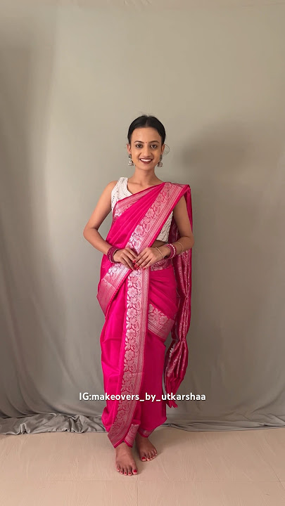 Navratri Day8/9Sarees Styles✨ Dhoti Saree Draping💗 #navratri #pink #festiveseason #festival #saree